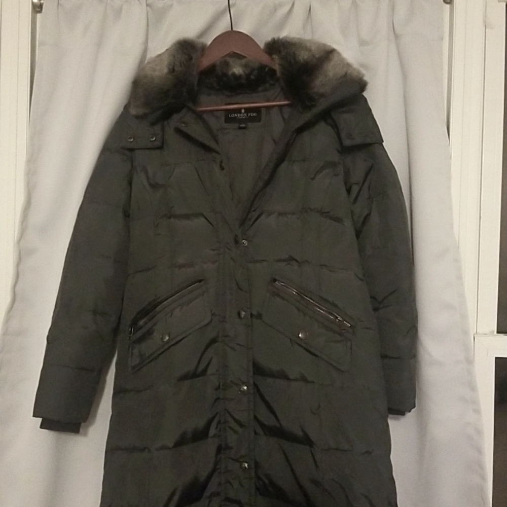 London Fog long down coat